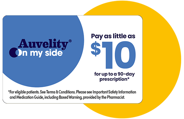 Auvelity® On My Side Copay Card